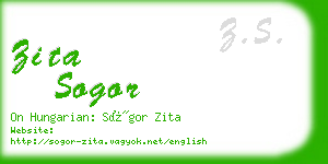 zita sogor business card